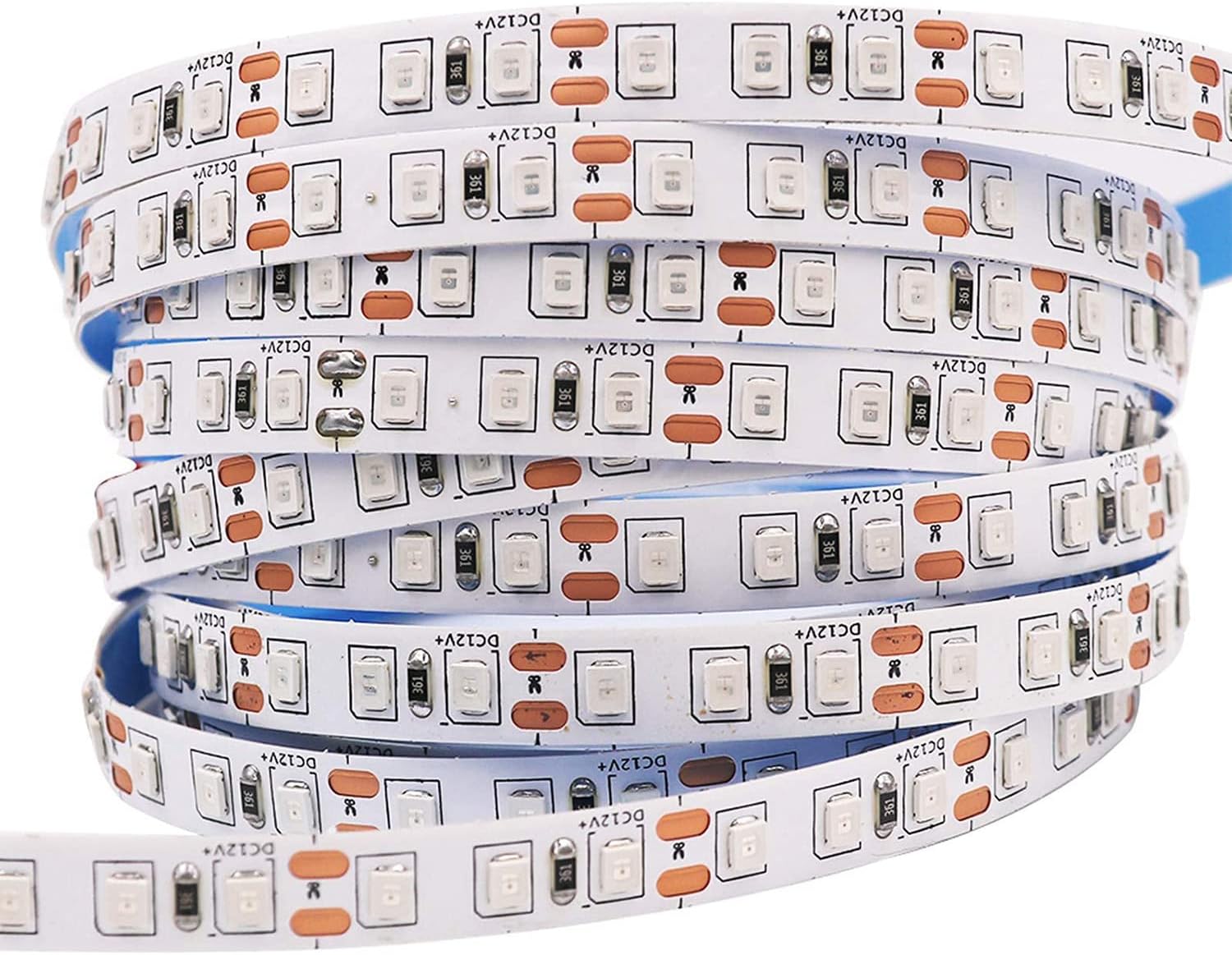 12V_LED_Strip_Light_Cool_White/Natural_White/Warm_White/Red/Blue_16.4ft_600LEDs_Flexible_SMD2835_High_Brightness_No-Waterproof_IP20_LED_Tape_Lights_for_Bedroom_Kitchen_Party_etc_Decorate(No_Power_Supply)