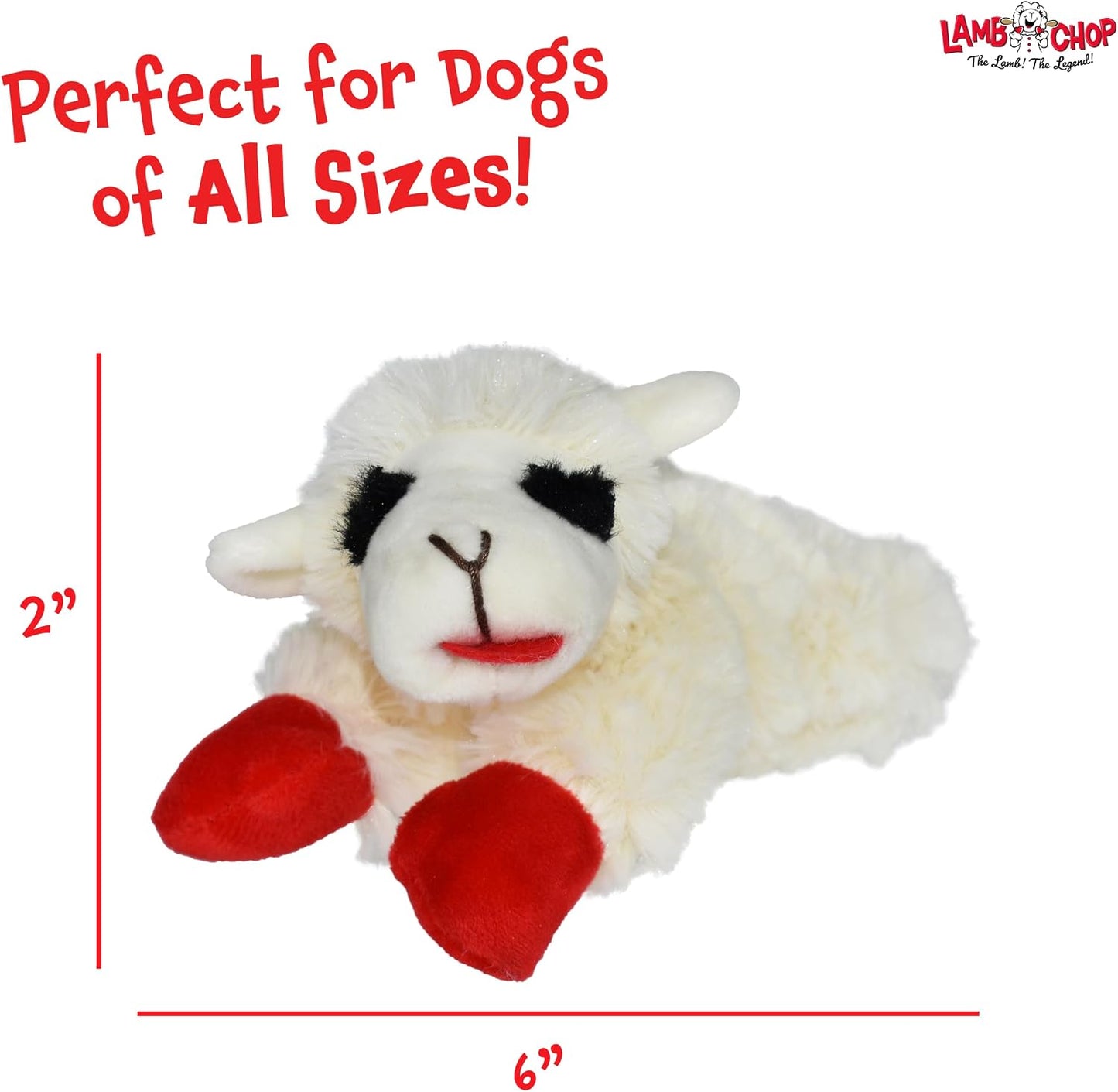 Multipet_Lamb_Chop_Dog_Plush_Toy_-_Squeaky_Toy_for_All_Dogs_-_Extra_Soft_Plush_-_Stuffed_Animal_Dog_Toy_for_Cuddling_&_Playing_-_Cute_Pet_Toy_(6",_Cream)