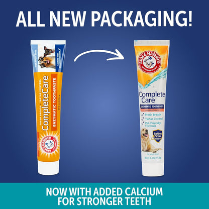 Arm_&_Hammer_Complete_Care_Enzymatic_Dog_Toothpaste_with_Baking_Soda_and_Calcium,_Fluoride-Free_Chicken_Flavor_for_Plaque,_Tartar,_and_Fresh_Breath,_6.2_Oz_Value_Size