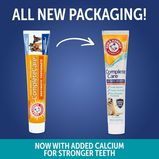Arm_&_Hammer_Complete_Care_Enzymatic_Dog_Toothpaste_with_Baking_Soda_and_Calcium,_Fluoride-Free_Chicken_Flavor_for_Plaque,_Tartar,_and_Fresh_Breath,_6.2_Oz_Value_Size
