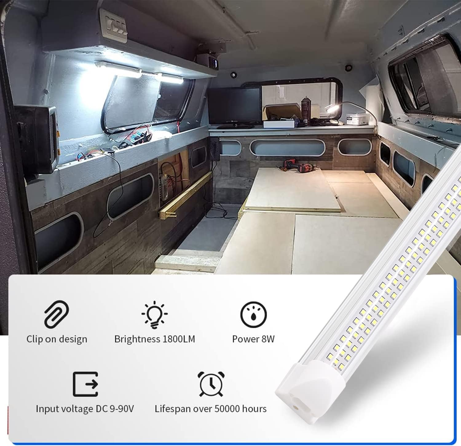 12v_LED_Interior_Light_Bar_|_108LEDs_1600LM_6W_DC_12_Volt_led_Strip_Lights_Enclosed_Trailer_Lights_Fixture_for_Camper_Truck_Van_RV_Trailer_Cargo_Cabient_Lights_Fixture_Motorhome_Lorry_(4Pack)