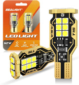 SEALIGHT 194 LED Bulb 6000K White, License Plate Light, Dome Light, T10 168 2825 W5W 3030 Bright Chips Wedge for Replacement Light Bulb, Map Trunk Door Courtesy Dash LED Light Bulb,Pack of 10