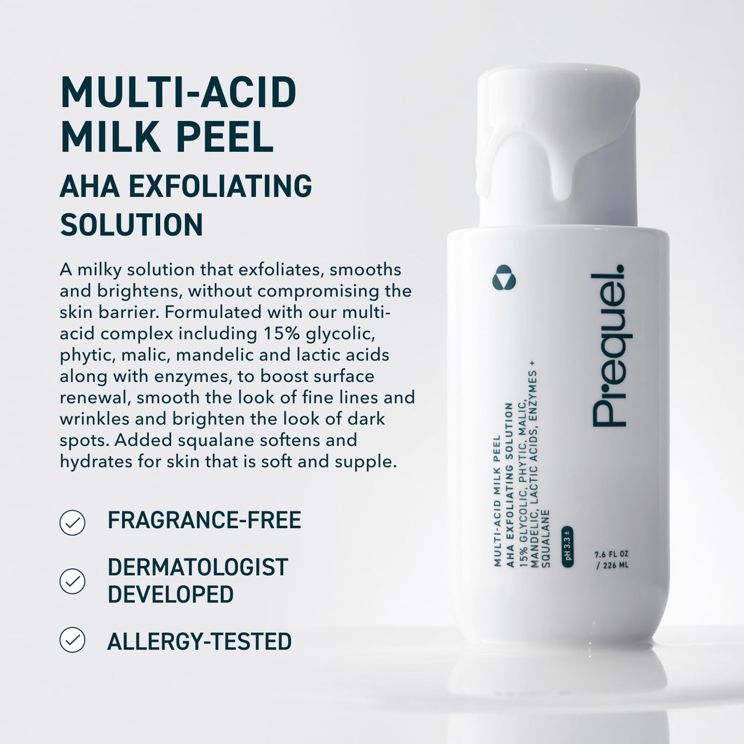 Prequel_Skin_Multi-Acid_Milk_Peel,_Professional_Exfoliating_Solution._15%_Glycolic_Acid_Face_Peel_with_Lactic_Acid_and_Enzymes._Hydrating_Chemical_Exfoliant._Clinical_Strength_Formula,_7.6oz_Bottle.