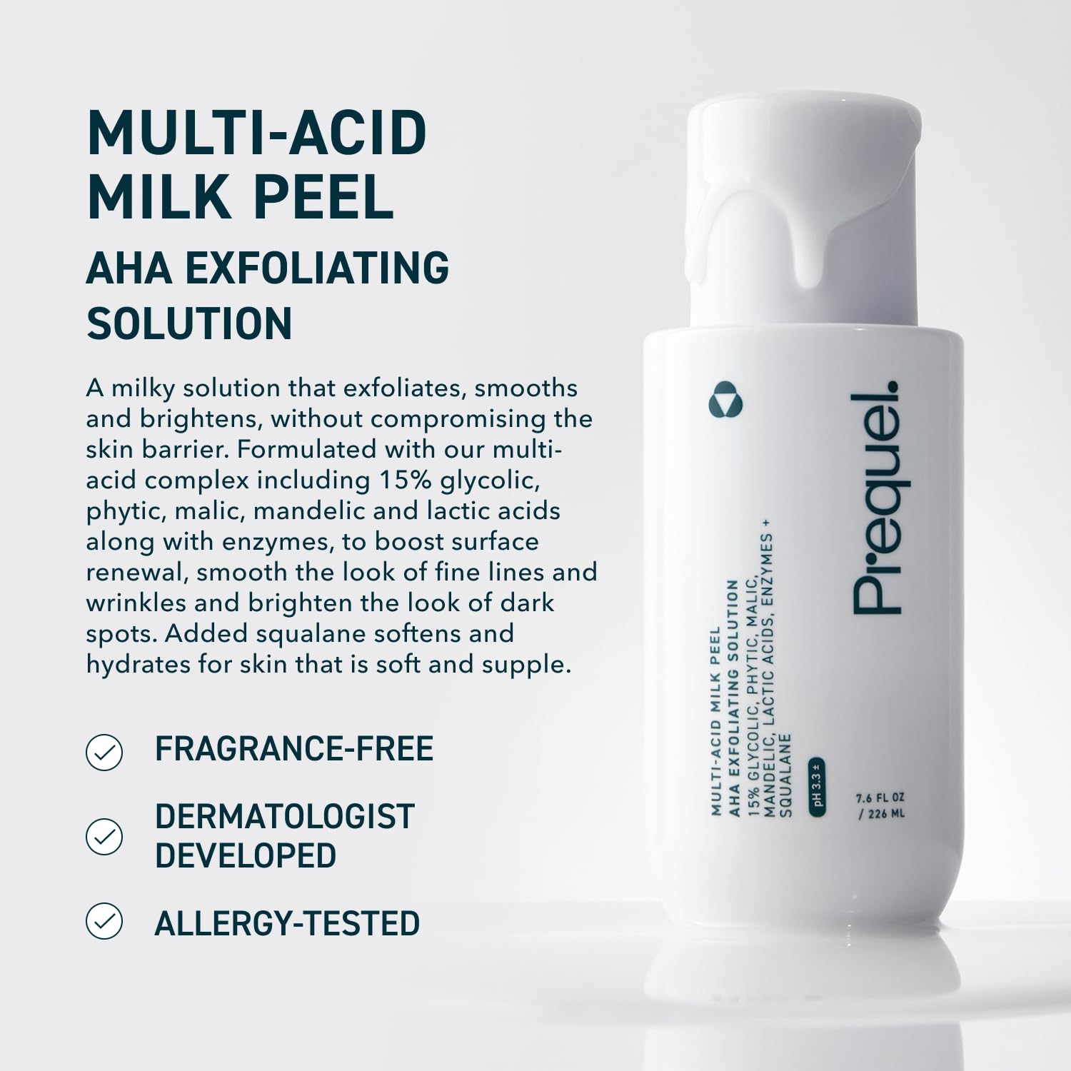 Prequel_Skin_Multi-Acid_Milk_Peel,_Professional_Exfoliating_Solution._15%_Glycolic_Acid_Face_Peel_with_Lactic_Acid_and_Enzymes._Hydrating_Chemical_Exfoliant._Clinical_Strength_Formula,_7.6oz_Bottle.