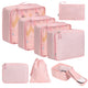 White and Pink Stripe - 8 Set