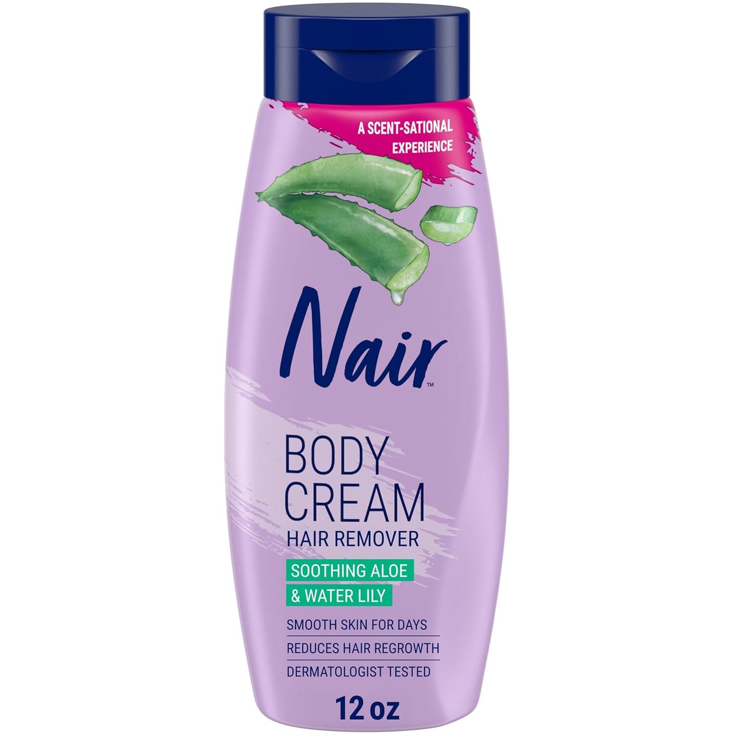 Nair_Body_Cream_Hair_Remover,_Soothing_Aloe_and_Water_Lily,_Dermatologist_Tested_Body_Hair_Removal_Cream,_with_Evolved_Ingredients,_12_Oz_-_Amazon_Exclusive_Size