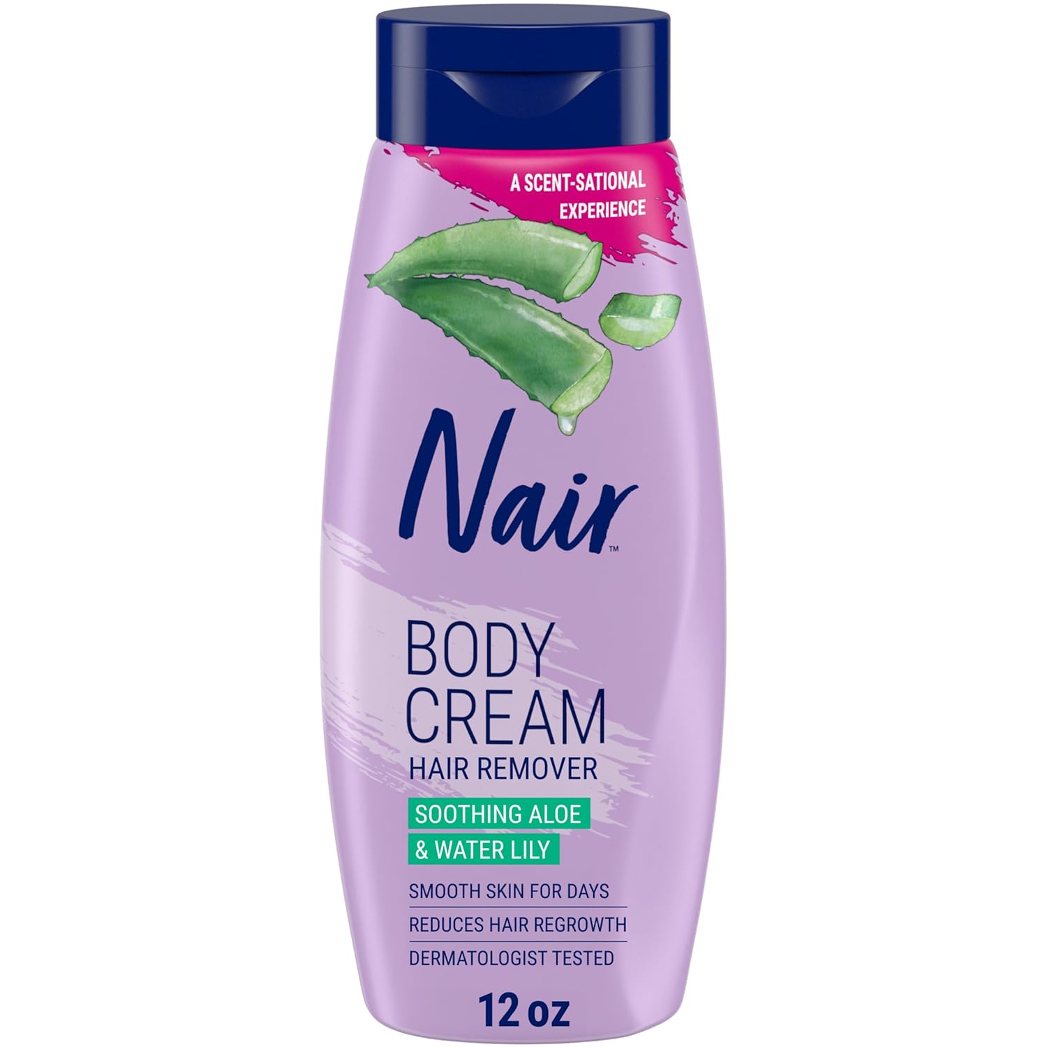 Nair_Body_Cream_Hair_Remover,_Soothing_Aloe_and_Water_Lily,_Dermatologist_Tested_Body_Hair_Removal_Cream,_with_Evolved_Ingredients,_12_Oz_-_Amazon_Exclusive_Size