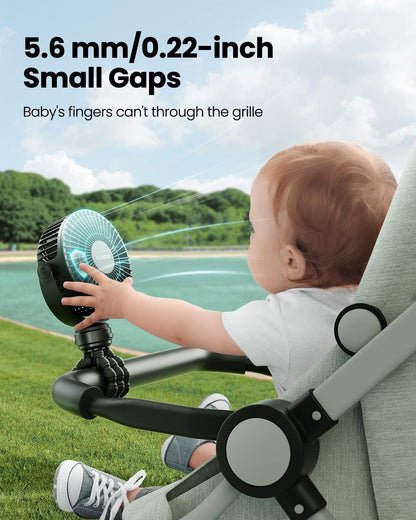Gaiatop_Mini_Portable_Stroller_Fan,_Battery_Operated_Small_Clip_on,_Detachable_3_Speed_Rechargeable,_360°_Rotate_Flexible_Tripod_Better_Cooling_for_Car_Seat_Crib_Treadmill_Travel_Black