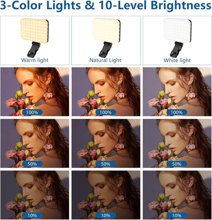 ALTSON_60_LED_Portable_Selfie_Light_Video_Conference_Lighting_with_Clip_&_Camera_Tripod_Adapter_Rechargeable_2200mAh_CRI_97+,_3_Light_Modes_for_Phone_iPhone_Webcam_Laptop_Photo_Makeup