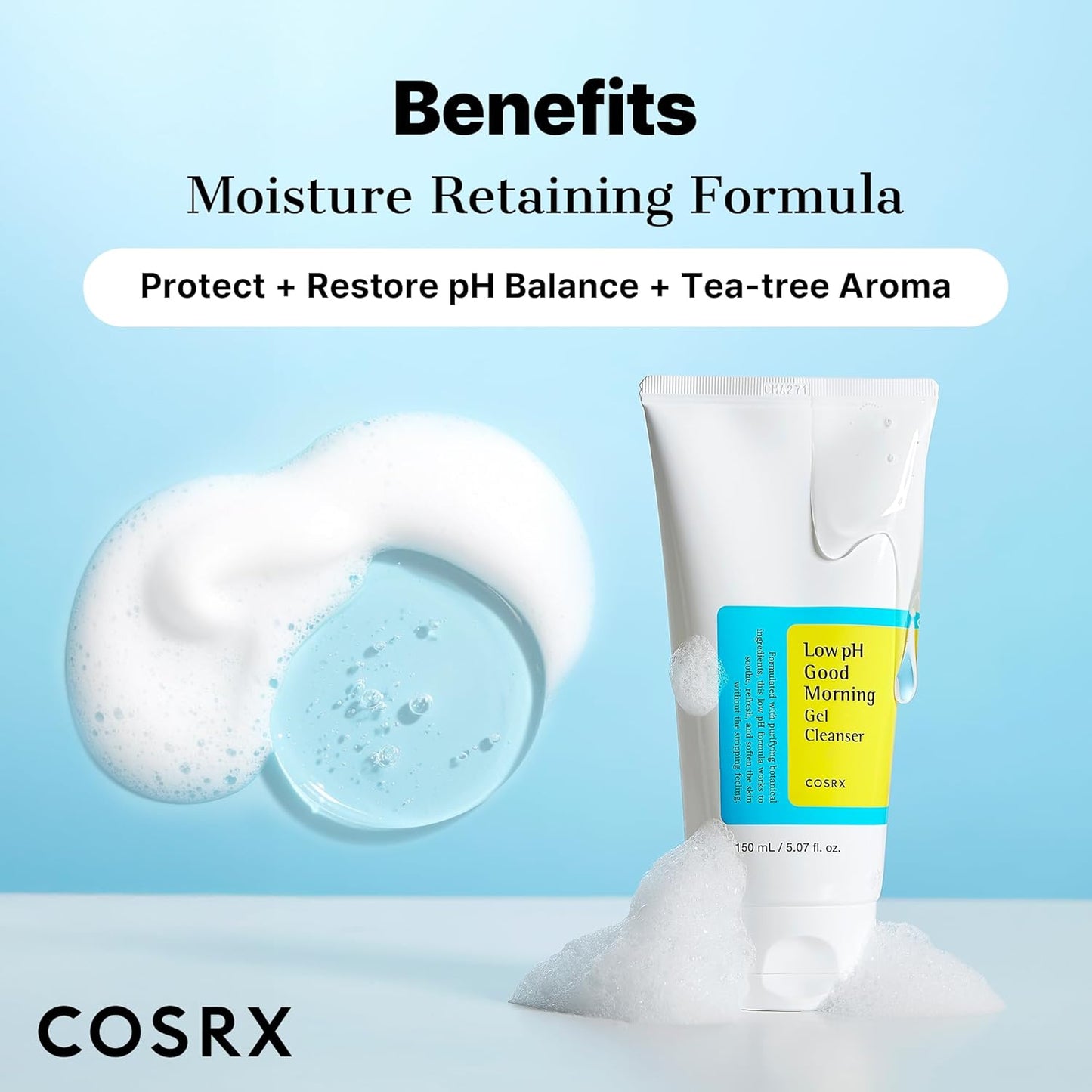 COSRX_Low_pH_Good_Morning_Gel_Face_Cleanser,_5.07_fl_oz,_BHA_Face_Wash,_Daily_Mild_Face_Cleanser_for_Sensitive_Skin,_PH_Balancing,_Korean_Skin_Care,_Korean_Face_Wash