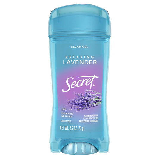 Secret_Fresh_Antiperspirant_Deodorant_for_Women,_72hr_Breathable_Sweat_&_Odor_Protection,_Instant_Freshness_&_Gentle,_PH_Balancing_Minerals,_Clear_Gel,_Relaxing_Lavender_Scent,_2.6_oz