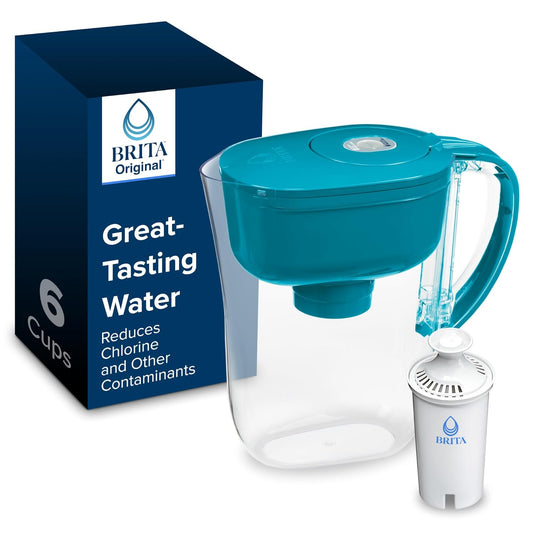 Brita_Metro_Water_Filter_Pitcher_with_SmartLight_Change_Indicator,_BPA-Free,_Replaces_1,800_Plastic_Water_Bottles_a_Year,_Lasts_Two_Months,_Includes_1_Filter,_Small_-_6-Cup_Capacity,_Turquoise