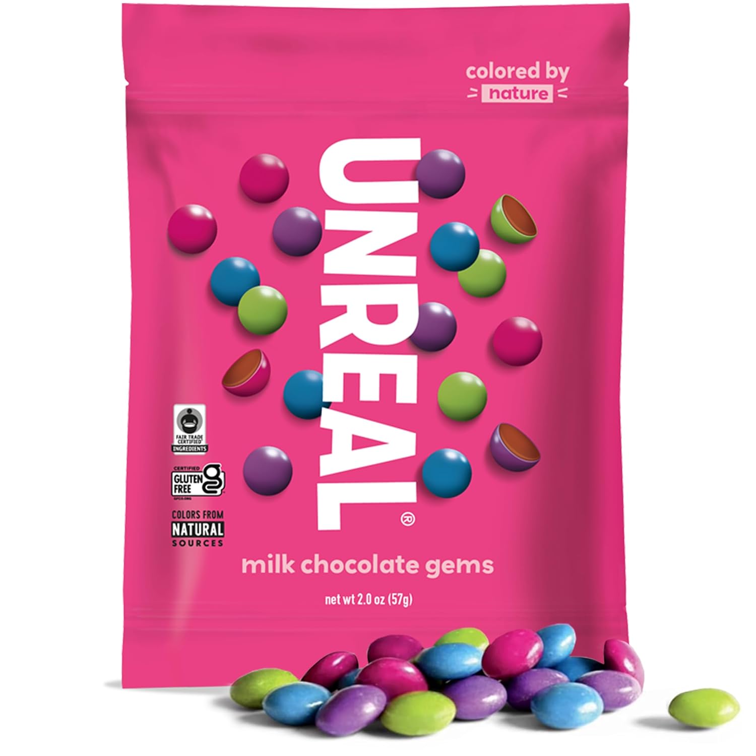 Unreal_Milk_Chocolate_Gems,_2_Oz
