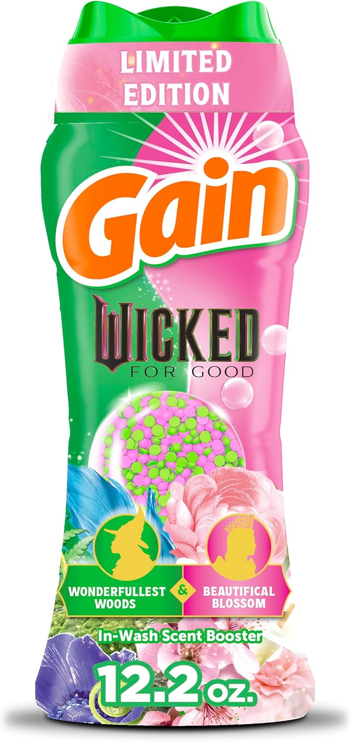 Gain_In-Wash_Laundry_Scent_Booster_"Wicked:_For_Good"_Limited_Edition,_Wonderfullest_Woods_&_Beautifical_Blossom,_12.2_oz,_Fresh_Extender_+_Odor_Protection_Laundry_Beads
