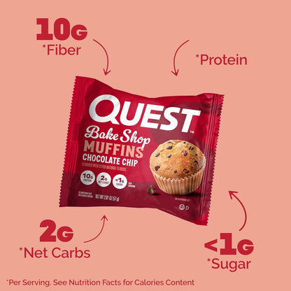 Quest_Nutrition_Chocolate_Chip_Muffin,_10g_Protein,_2g_Net_Carb,_Less_than_1g_Sugar,_Protein_Snack,_4_Count