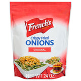 French's Original Crispy Fried Onions, 24 oz - One 24 Ounce Bag of Crunchy Fried Onions to Sprinkle on Salads, Potatoes, Chicken, Burgers and Green Bean Casseroles