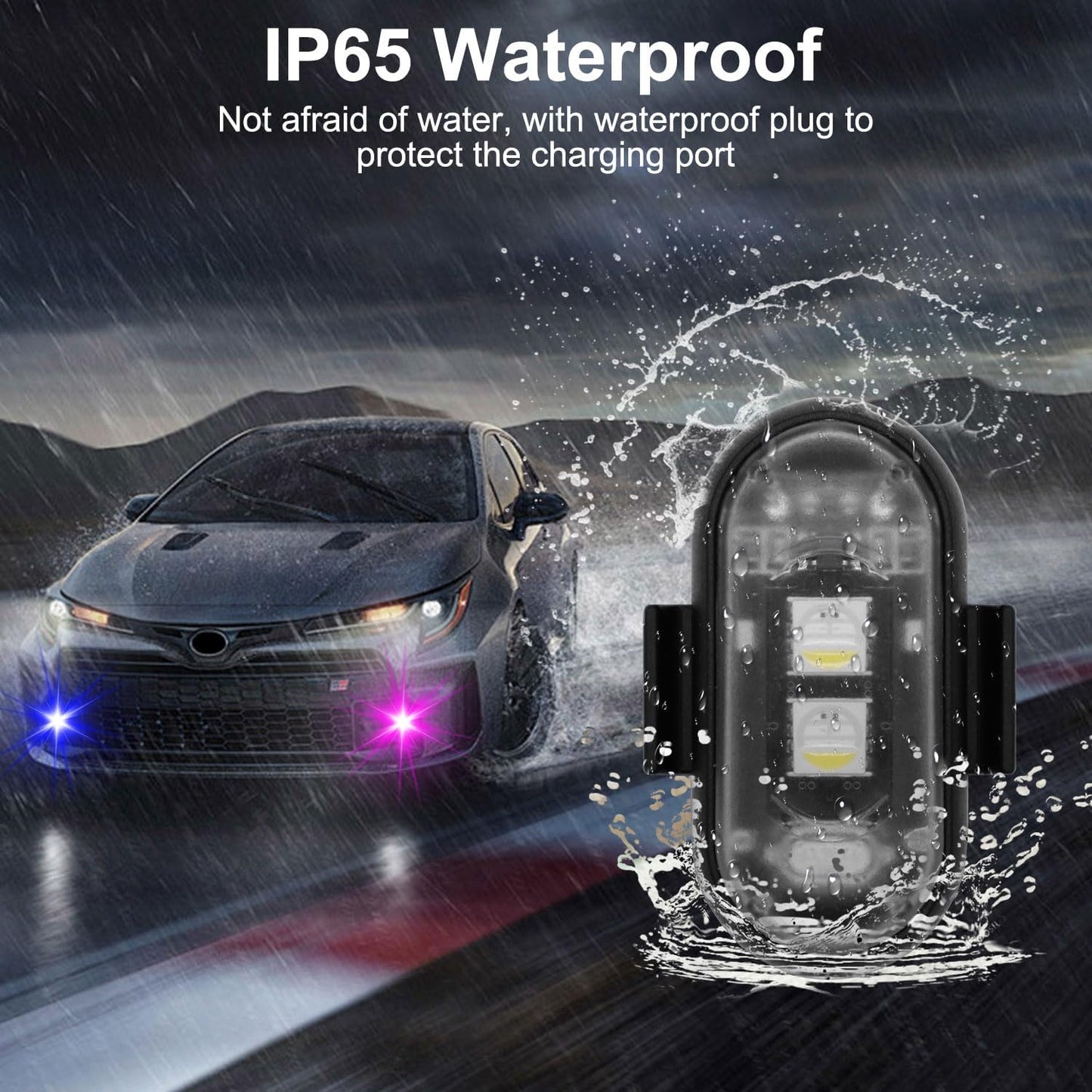 4PCS_Wireless_LED_Strobe_Lights_with_Remote_Control,_8_Colors_USB_Charing_Waterproof_Anti-Collision_Led_Emergency_Warning_Lights_for_Car_Motorcycle_Drone_Aircraft_Bike