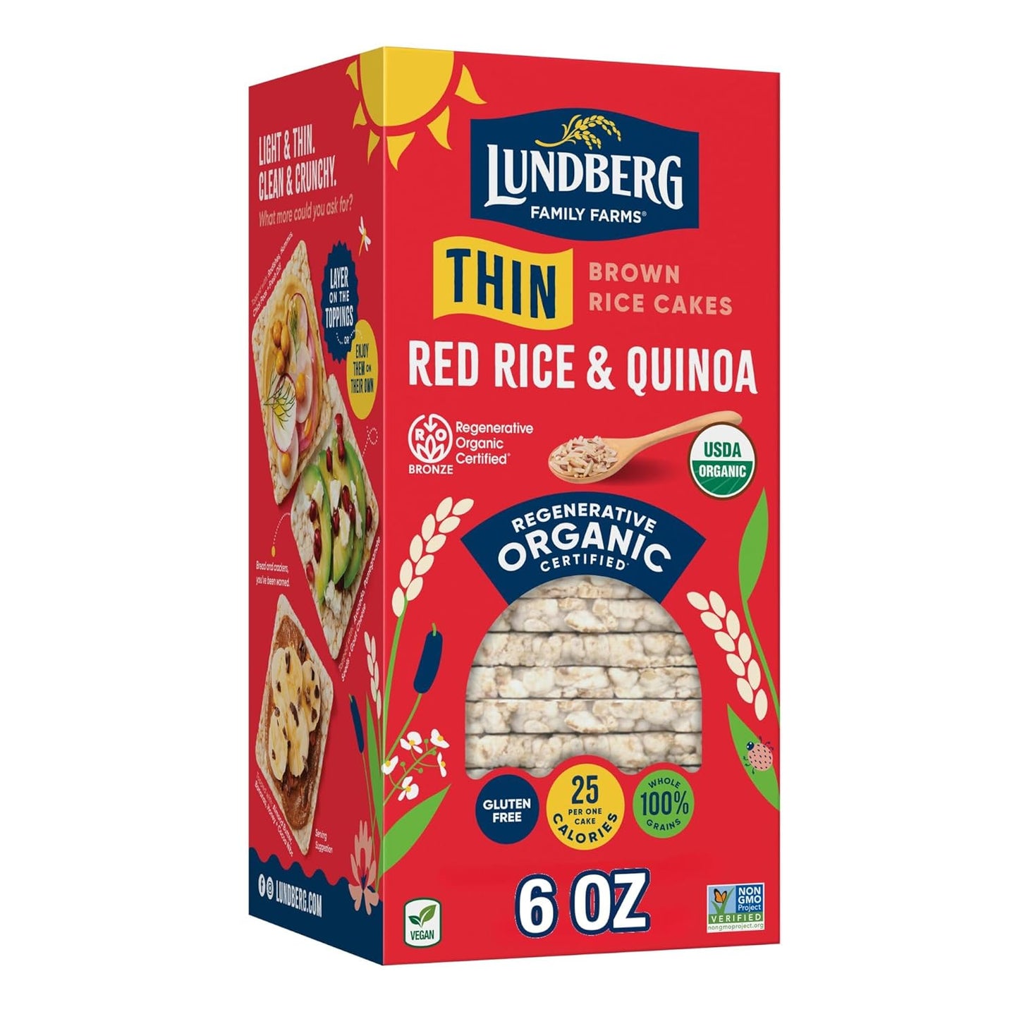 Lundberg_Organic_Thin_Stackers,_Red_Rice_&_Quinoa,_Salt-Free,_Thin_Multigrain_Rice_Cakes,_Gluten-Free,_Vegan,_Healthy_Snacks,_6_oz_(Pack_of_1)