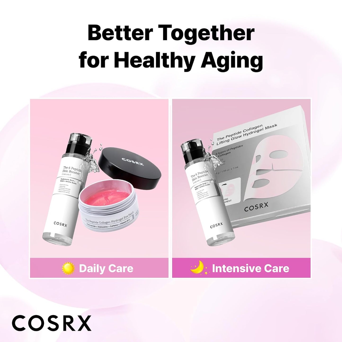 COSRX_Pink_Peptides_Collagen_Lifting_Glow_Hydrogel_Face_Masks_Skincare_3_EA,_Collagen_Face_Mask,_Travel_Essentials,_Overnight_Face_Mask,_Korean_SkinCare
