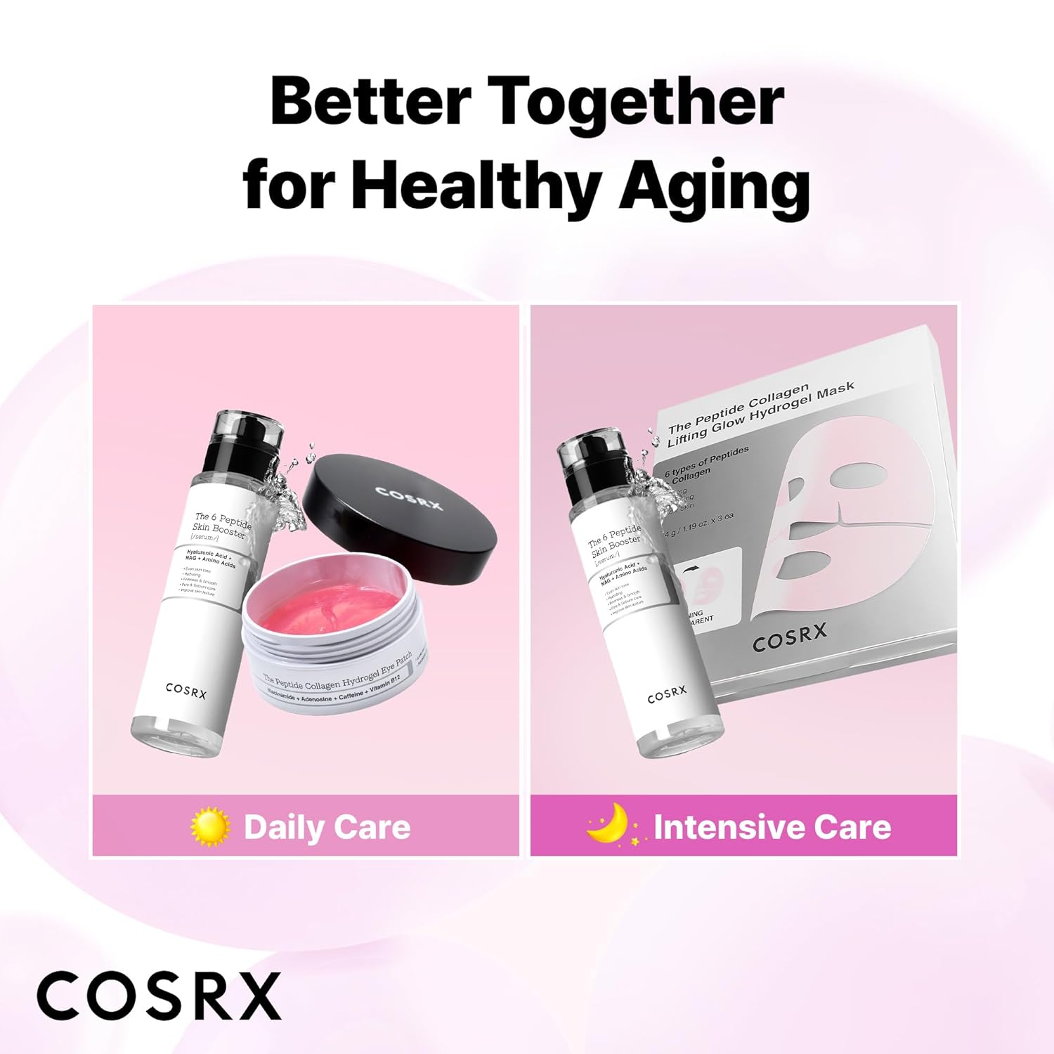 COSRX_Pink_Peptides_Collagen_Lifting_Glow_Hydrogel_Face_Masks_Skincare_3_EA,_Collagen_Face_Mask,_Travel_Essentials,_Overnight_Face_Mask,_Korean_SkinCare