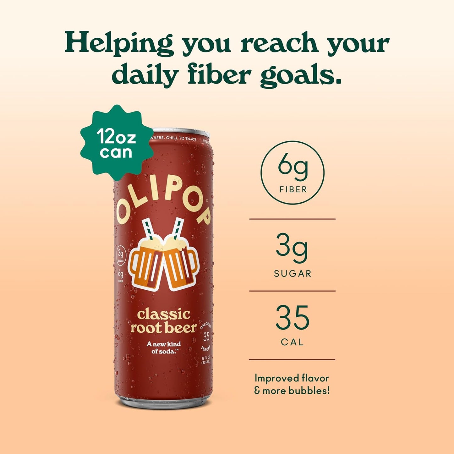 OLIPOP_Prebiotic_Soda_Pop,_Classic_Root_Beer,_Pantry_Pack_Packed_with_Prebiotics,_Fiber,_and_Botanicals,_Gluten_Free,_GMO_Free,_12oz_Skinny_(12-Cans)