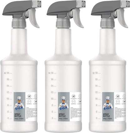MR.SIGA_24_oz_Empty_Plastic_Spray_Bottles_for_Cleaning_Solutions,_Heavy_Duty_Household_Reusable_Spray_Bottles_with_Measurements_and_Adjustable_Leak_Proof_Nozzle,_3_Pack