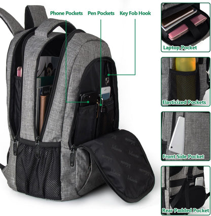 MATEIN_Travel_Laptop_Backpack,_Business_Anti_Theft_Slim_Sturdy_Laptops_Backpack_Personal_Item_Bag,_Water_Resistant_College_School_Computer_Bag_Gift_for_Men_&_Women_Fits_15.6_Inch_Notebook,_Grey