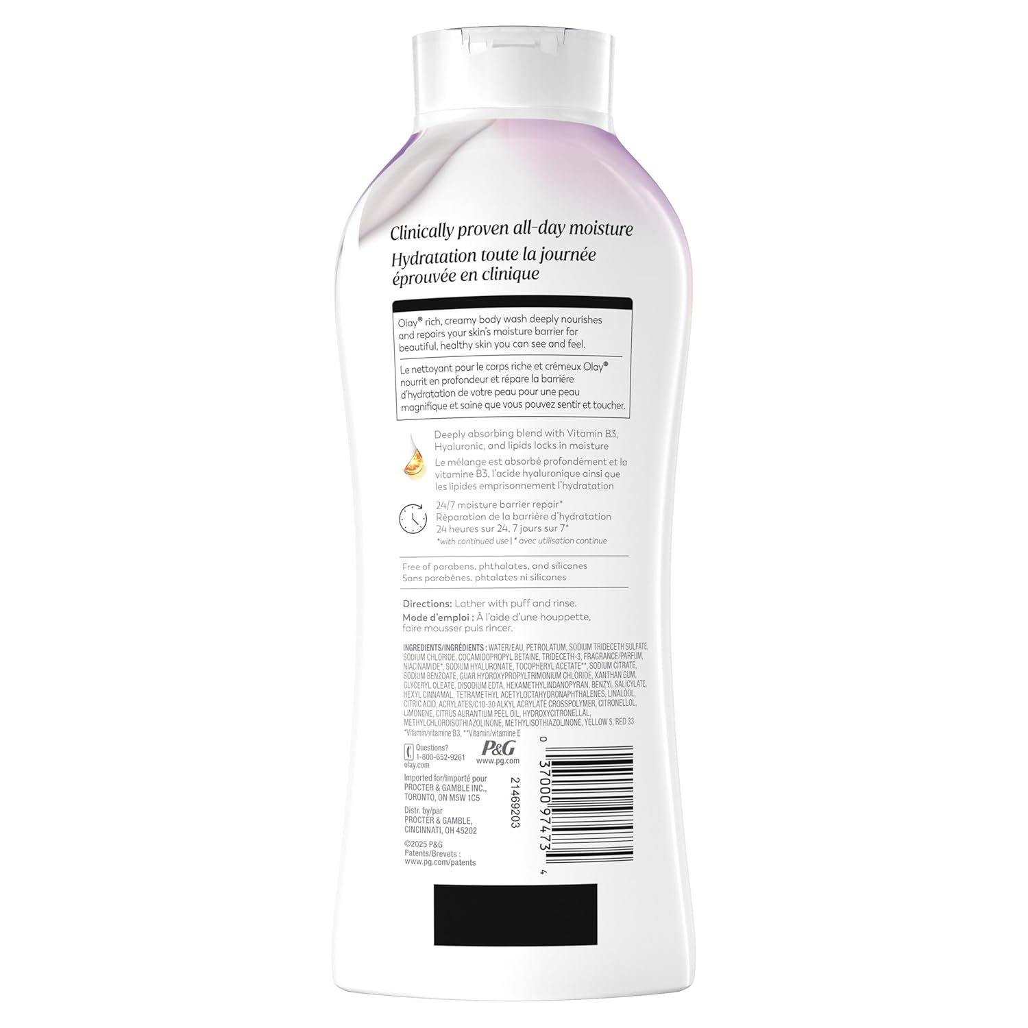 Olay_Body_Wash_for_Women,_Age_Defying_with_Vitamin_E,_24hr_Moisturizing,_Hydrating_&_Refreshing,_B3_Vitamin_Complex,_Free_of_Parabens_&_Phthalates,_for_All_Skin_Types,_Scented,_22_fl_oz_(Pack_of_4)