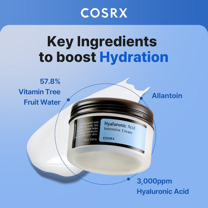 COSRX_Hyaluronic_Acid_Moisturizing_Cream,_Long-lasting_Hydration,_Rich_Moisturizer_for_Sensitive_Skin_3.52_oz_/_100g,_Korean_Skin_Care,_Animal_Testing_Free,_Parabens_Free