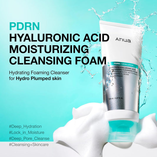 Anua_PDRN_Hyaluronic_Acid_Moisturizing_Cleansing_Foam,_Daily_Gentle_Face_Wash_for_Dry_Skin,_Salmon_DNA_Hydrating_&_Soft_Facial_Cleanser,_Barrier_Repair_&_Glow_Glass_Skin,_Korean_Skincare,_5.07_fl_oz.