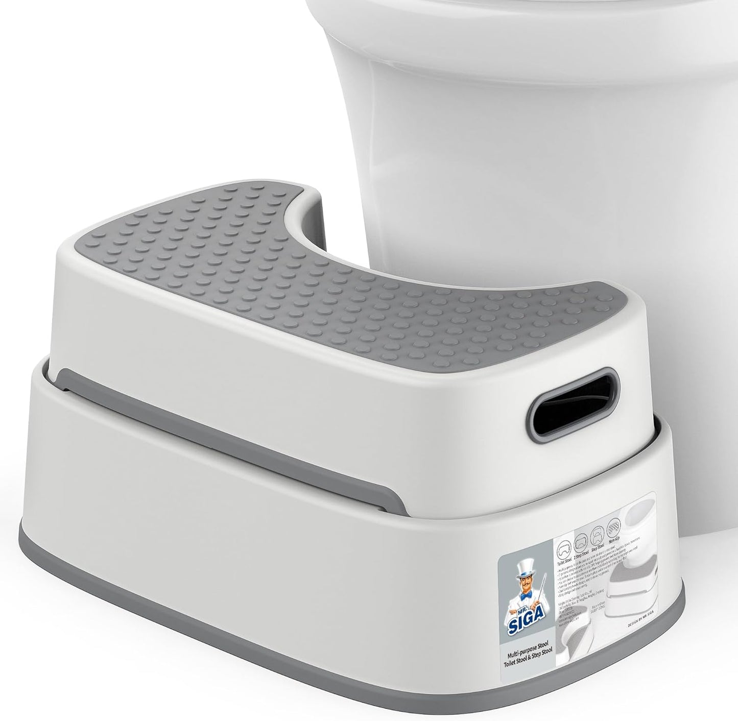 MR.SIGA_Toilet_Stool_Squat_Adult,_Bathroom_Stool_Heavy_Duty,_Anti_Slip_Toilet_Step_for_Bathroom,_Toddler_Step_Stool_for_Kids,_Off-White_&_Dark_Gray