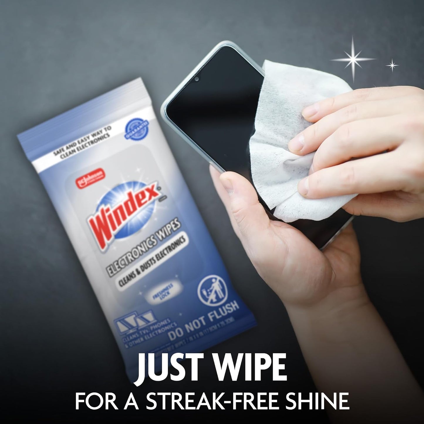 Windex_Electronic_Cleaning_Wipes,_Pre-Moistened_Screen_Wipes_for_TVs,_Phones,_and_Other_Electronics,_Resealable_for_a_Freshness_Lock,_25_Count