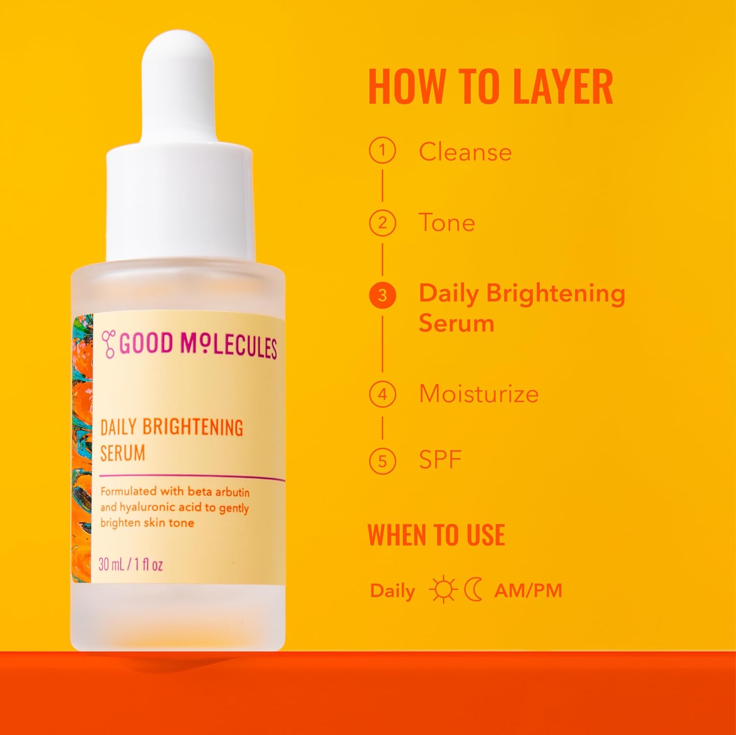 Good_Molecules_Daily_Brightening_Serum_with_Beta_Arbutin_3%_&_Hyaluronic_Acid_–_Brightening_Serum_for_Dark_Spots_&_Uneven_Tone,_Face_Skincare,_1_fl_oz_(30_ml)