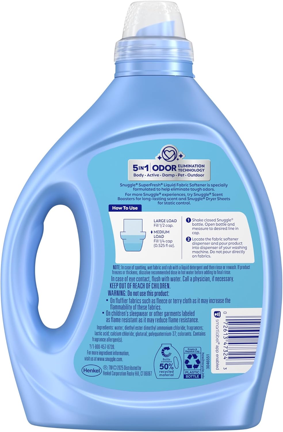 Snuggle_SuperFresh_Fabric_Softener_Liquid,_Ultra_Concentrated,_78.8_Oz,_150_Medium_Loads,_Morning_Breeze_Fabric_Conditioner,_Lasting_Scent,_Fights_Stubborn_Odors,_Softens,_Reduces_Static_&_Wrinkles