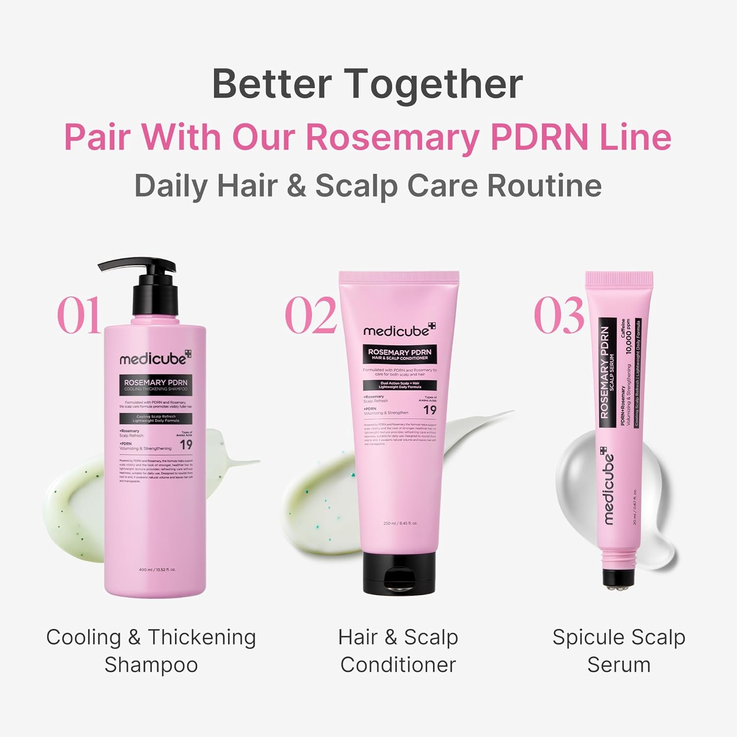 medicube_Rosemary_PDRN_Scalp_to_Strand_Nourishing_Conditioner_|_Lightweight_Yet_Effective_Care_for_Dry,_Fine,_Weak-Looking_Hair_|_Amino_Acid_for_Strength_&_Softness_|_Korean_Hair_Care,_8.45_fl.oz