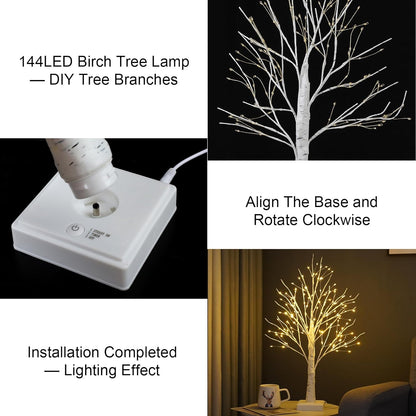 144_LED_Artificial_Lamp_with_Timer,_DIY_Birch_Tree_With_Lights,_USB/Battery_Powered,_Fairy_Light_Spirit_Tree_for_Table_Home_Wedding_Bedroom_Christmas_(Warm_White)