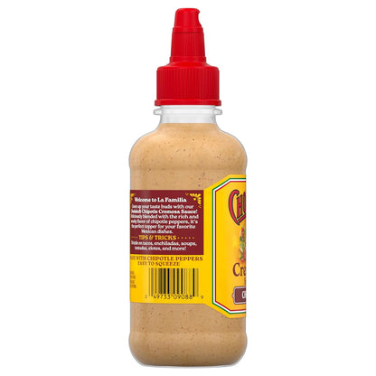 Cholula_Cremosa_Sauce,_Chipotle,_Medium_Heat,_Creamy,_Smoky,_Squeezable_Topping_For_Elotes,_Tacos,_Soup,_Tostadas,_Nachos_and_More,_8_fl_oz
