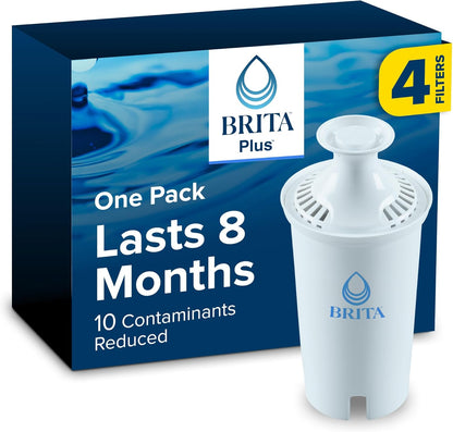 Brita_Plus_Water_Filter,_BPA-Free,_High-Density_Replacement_Filter_for_Pitchers_and_Dispensers,_Reduces_2x_Contaminants*,_Lasts_Two_Months_or_40_Gallons,_Includes_4_Filters