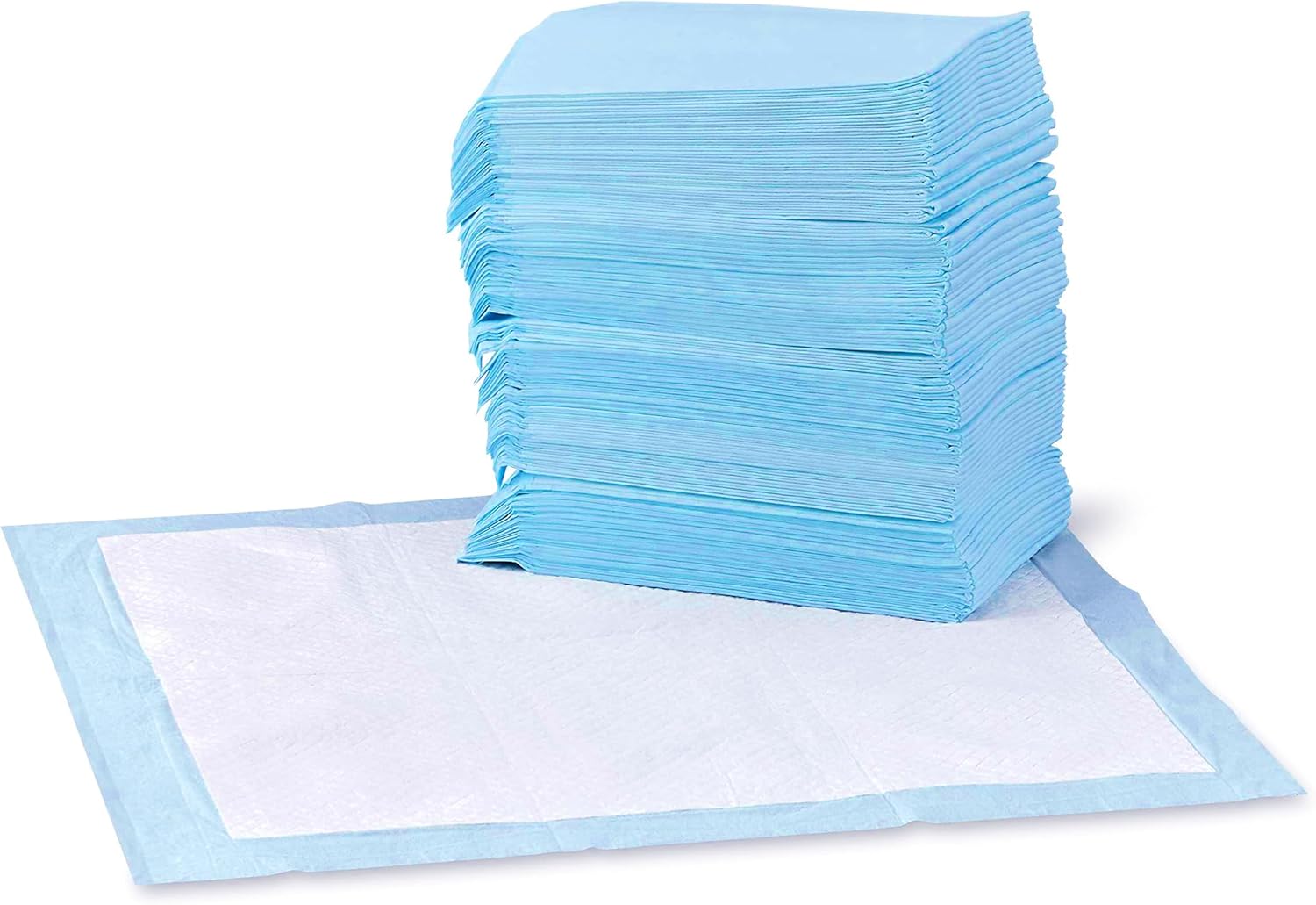 Amazon_Basics_Leak-Proof_Dog_and_Puppy_Potty_Training_Pee_Pads_with_Quick-Dry_5-Layer_Super_Absorbent_Design,_Regular_Size_22_x_22_inch,_Blue_&_White,_100_Count
