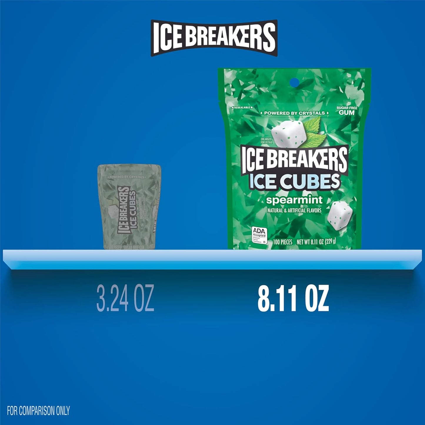 ICE_BREAKERS_Ice_Cubes_Spearmint_Sugar_Free_Chewing_Gum_Pouch,_8.11_oz_(100_Pieces)