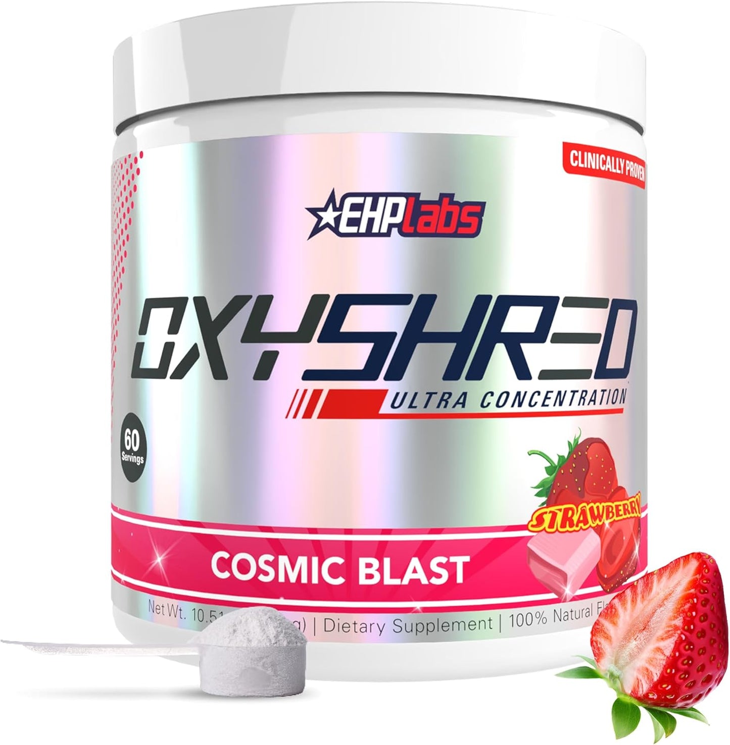 EHP_Labs_OxyShred_Pre_Workout_Powder_-_Preworkout_Powder_with_L_Glutamine_&_Acetyl_L_Carnitine,_Energy_Boost_Drink_-_Cosmic_Blast,_60_Servings