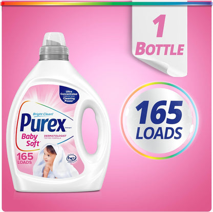 Purex_Baby_Soft_Liquid_Laundry_Detergent,_Ultra_Concentrated,_82.5_fl_oz,_165_Loads,_Hypoallergenic,_Dye_Free,_Gentle_on_Skin