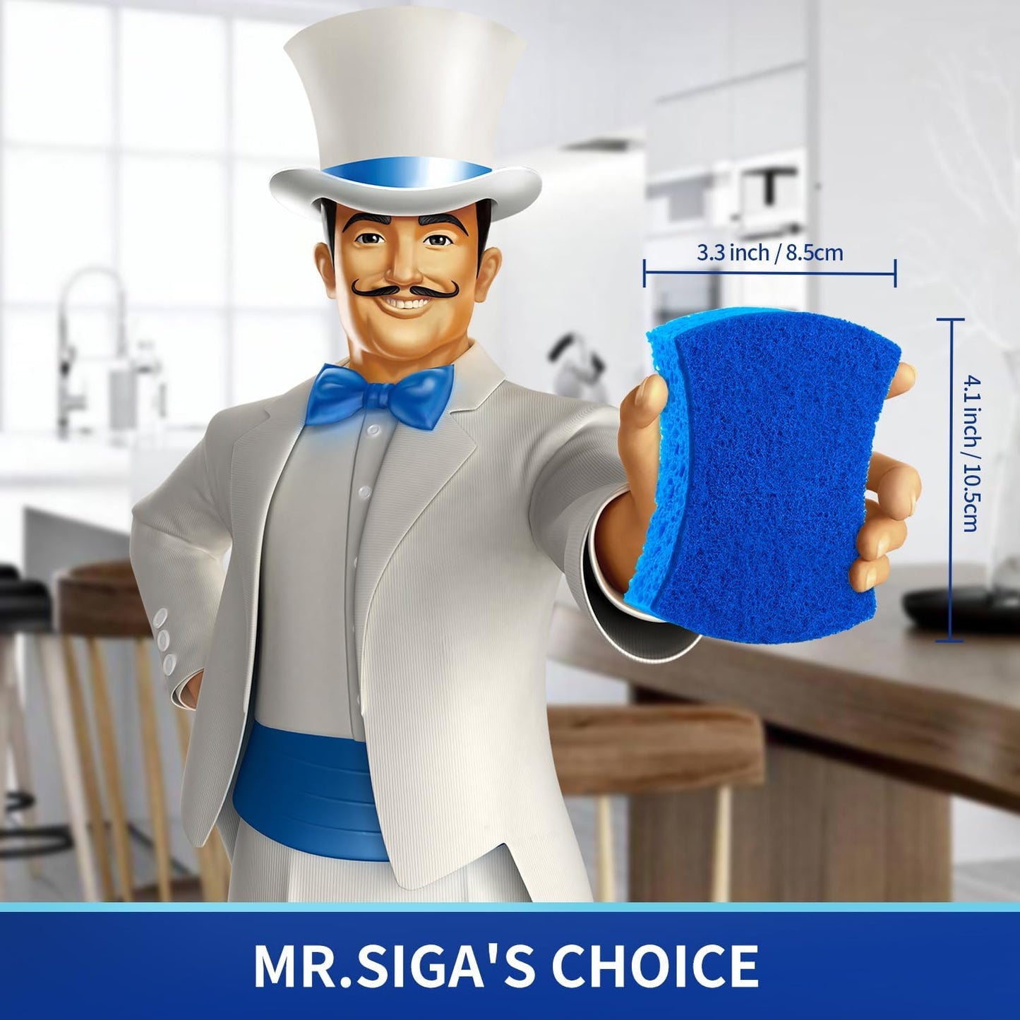MR.SIGA_Non-Scratch_Cellulose_Scrub_Sponge,_Dual-Sided_Dishwashing_Sponge_for_Kitchen,_12_Pack
