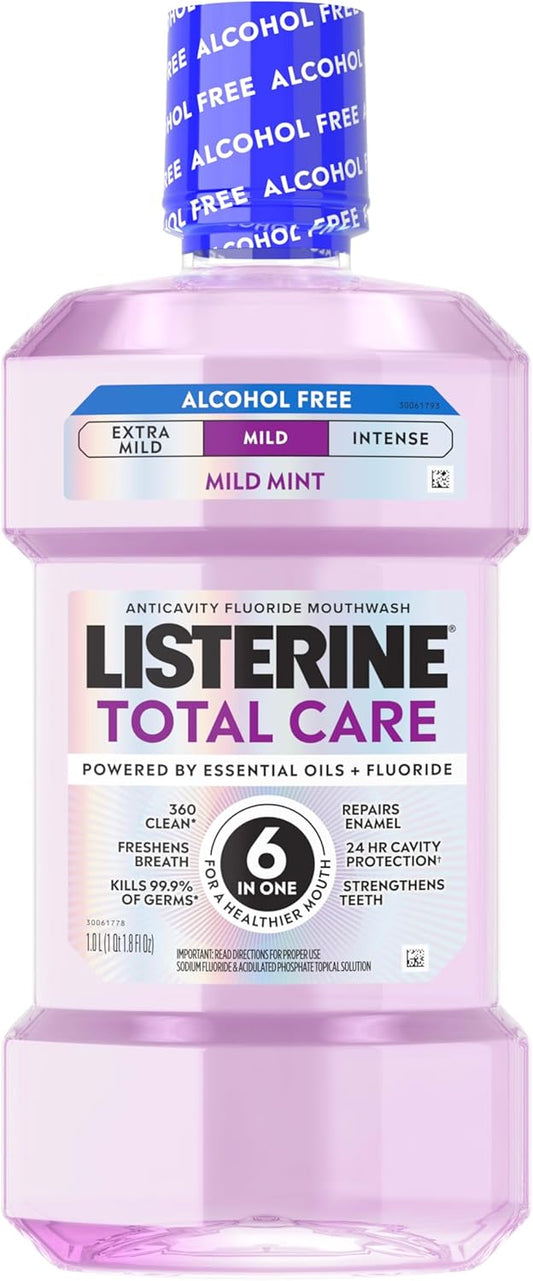 Listerine_Total_Care_Alcohol-Free_Mild_Mouthwash,_6_Benefit_Oral_Rinse_to_Help_Kill_99.9%_of_Germs_that_Cause_Bad_Breath,_Strengthen_Enamel,_Mild_Mint_Flavor,_1_L
