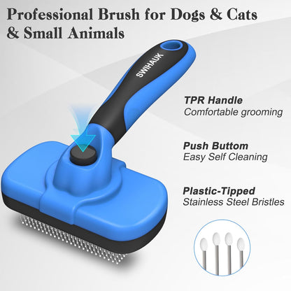 Swihauk_Self_Cleaning_Slicker_Brush_-_Skin_Friendly_Deshedding_Grooming_Tool_for_Dogs_&_Cats,_Suitable_for_Shedding_&_Haired_Pets,_with_Pet_Supplies_Accessories,_Blue