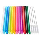 8 Pcs Reusable Boba Straws & Smoothie Straws - Multi Colors Jumbo Wide Reusable Straws, BPA FREE Food-Grade Plastic Straws for Bubble Tea(Tapioca, Boba Pearls), Milkshakes with  Brushes