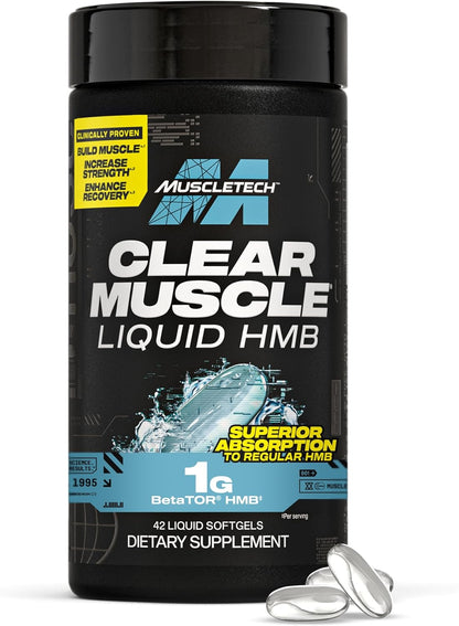 Muscletech_HMB_Supplements_1000mg,_Clear_Muscle_(42_Liquid_Softgels)_-_Highest_Grade_HMB_for_Lean_Muscle_&_Recovery-HMB_Free_Acid_Muscle_Supplement-Help_Decrease_Muscle_Breakdown_-_Packaging_May_Vary