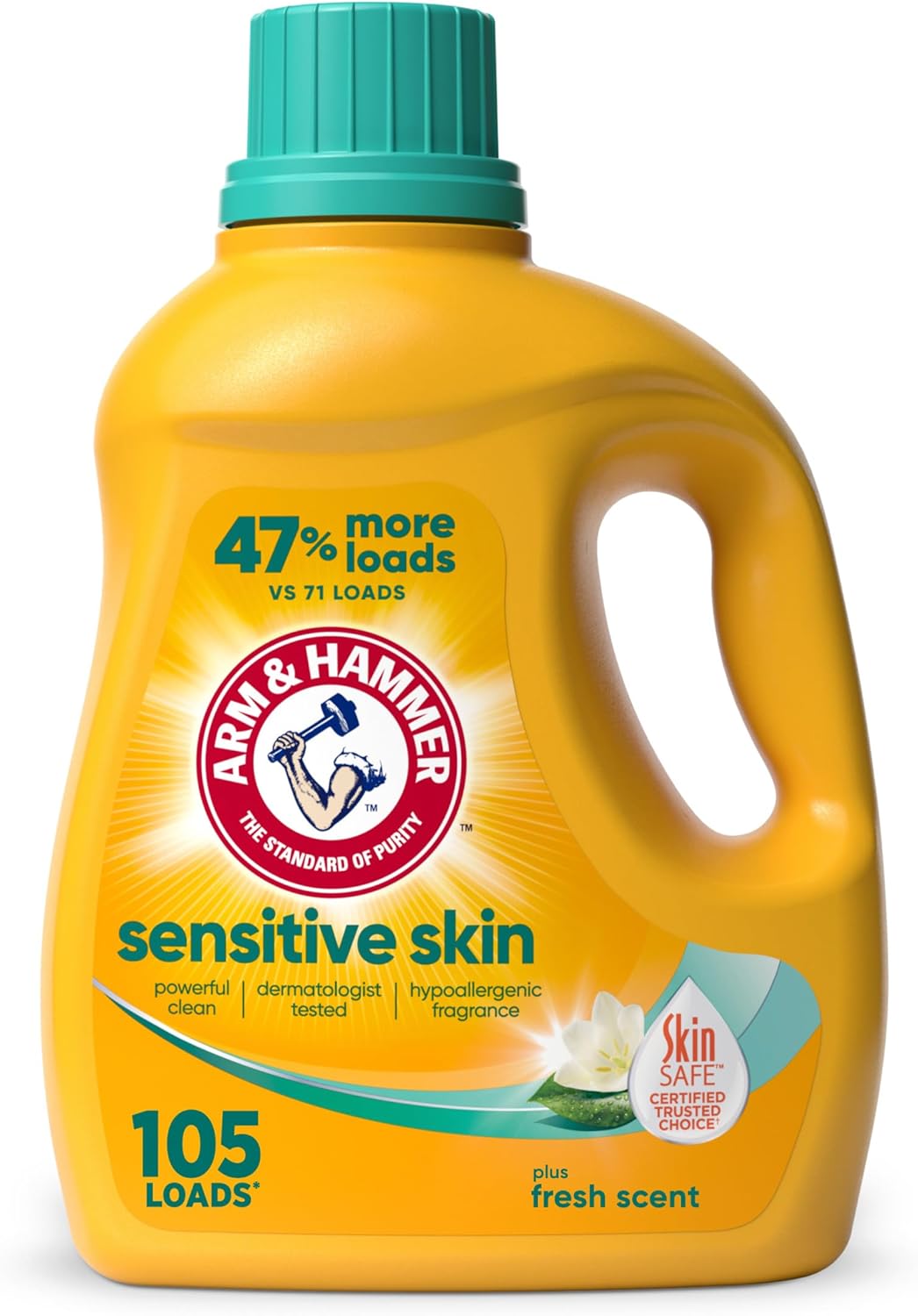 ARM_&_HAMMER_Sensitive_Skin_Liquid_Laundry_Detergent,_Fresh_Scent,_105_fl_oz,_105_Loads