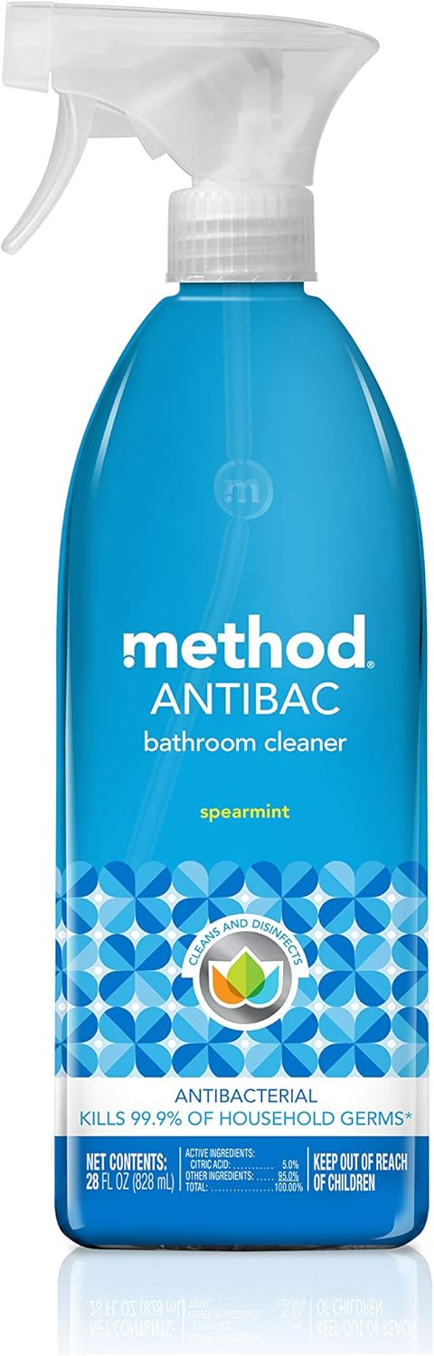 Method_Antibacterial_Bathroom_Cleaner,_Spearmint,_Removes_Mold_+_Mildew_stains,_28_Fl_Oz