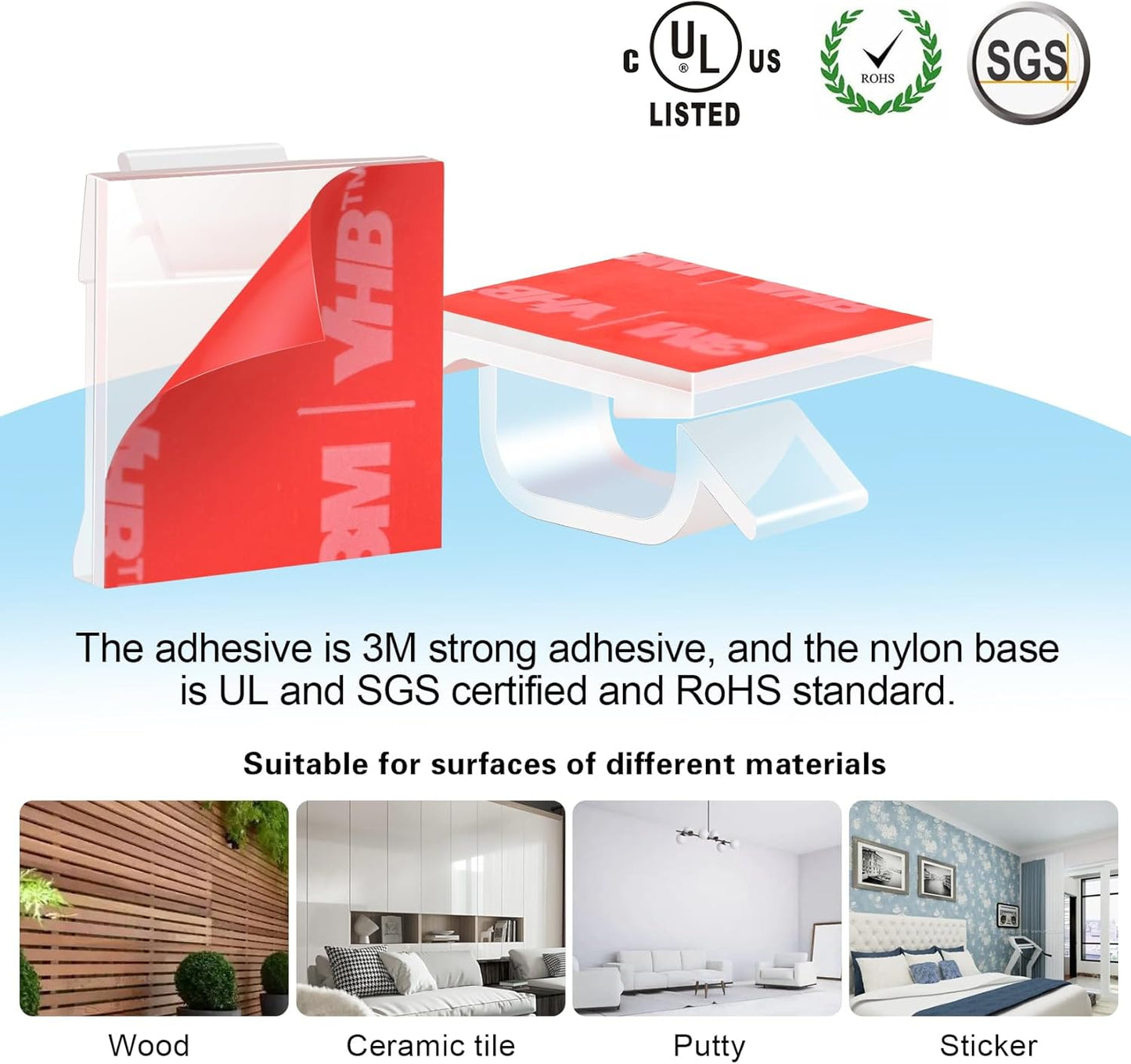 60_PCS_XHF_5/8”_Adhesive_Cable_Wire_Clips_Clear,_Outdoor_Christmas_Light_Clips,_Cable_Staples_Cable_Management_Wire_Organizer_Cord_Holder_for_Under_Desk,_Car,_Wall,_TV_PC_Ethernet_Cable